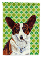Load image into Gallery viewer, Corgi St. Patrick's Day Shamrock Portrait Garden Flag – Decorative Outdoor Yard Flag