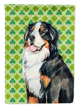 Load image into Gallery viewer, Bernese Mountain Dog St. Patrick's Day Shamrock Portrait Garden Flag – Decorative Outdoor Yard Flag