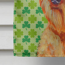 Load image into Gallery viewer, Airedale St. Patrick's Day Shamrock Portrait Flag Canvas House Size