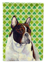 Load image into Gallery viewer, French Bulldog St. Patrick's Day Shamrock Flag Canvas House Size