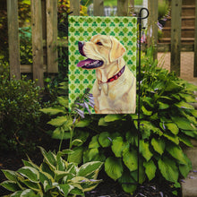 Load image into Gallery viewer, Labrador St. Patrick's Day Shamrock Portrait Garden Flag – Decorative Outdoor Yard Flag
