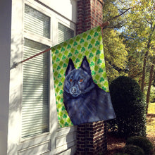 Load image into Gallery viewer, Schipperke St. Patrick's Day Shamrock Portrait Flag Canvas House Size
