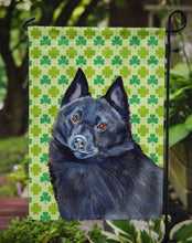 Load image into Gallery viewer, Schipperke St. Patrick's Day Shamrock Portrait Garden Flag – Decorative Outdoor Yard Flag
