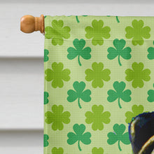 Load image into Gallery viewer, Pug St. Patrick's Day Shamrock Portrait Flag Canvas House Size