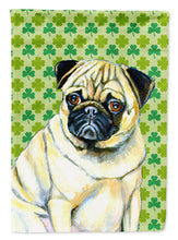 Load image into Gallery viewer, Pug St. Patrick's Day Shamrock Portrait Flag Canvas House Size
