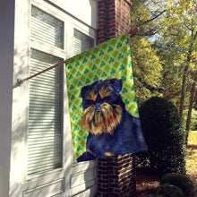 Load image into Gallery viewer, Brussels Griffon St. Patrick's Day Shamrock Portrait Flag Canvas House Size