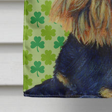 Load image into Gallery viewer, Brussels Griffon St. Patrick's Day Shamrock Portrait Flag Canvas House Size