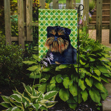 Load image into Gallery viewer, Brussels Griffon St. Patrick's Day Shamrock Portrait Garden Flag – Decorative Outdoor Yard Flag