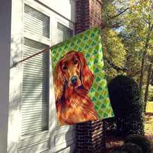 Load image into Gallery viewer, Irish Setter St. Patrick's Day Shamrock Portrait Flag Canvas House Size