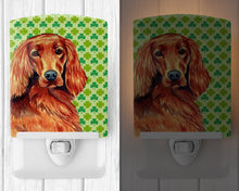 Load image into Gallery viewer, Irish Setter St. Patrick's Day Shamrock Portrait Ceramic Night Light LH9209CNL