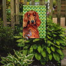 Load image into Gallery viewer, Irish Setter St. Patrick's Day Shamrock Portrait Garden Flag – Decorative Outdoor Yard Flag