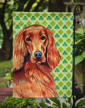 Load image into Gallery viewer, Irish Setter St. Patrick's Day Shamrock Portrait Garden Flag – Decorative Outdoor Yard Flag