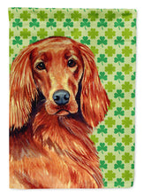 Load image into Gallery viewer, Irish Setter St. Patrick's Day Shamrock Portrait Garden Flag – Decorative Outdoor Yard Flag
