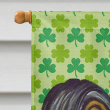 Load image into Gallery viewer, Papillon St. Patrick's Day Shamrock Portrait Flag Canvas House Size