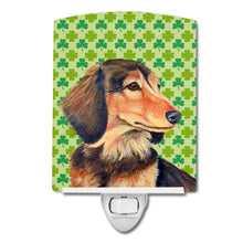 Load image into Gallery viewer, Dachshund St. Patrick's Day Shamrock Portrait Ceramic Night Light LH9211CNL