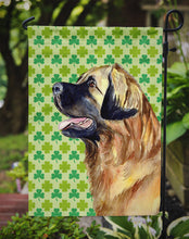 Load image into Gallery viewer, Leonberger St. Patrick's Day Shamrock Portrait Garden Flag – Decorative Outdoor Yard Flag