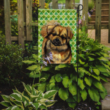 Load image into Gallery viewer, Tibetan Spaniel St. Patrick's Day Shamrock Portrait Garden Flag – Decorative Outdoor Yard Flag