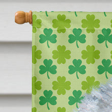 Load image into Gallery viewer, Old English Sheepdog St. Patrick's Day Shamrock Portrait Flag Canvas House Size