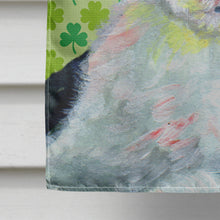 Load image into Gallery viewer, Old English Sheepdog St. Patrick's Day Shamrock Portrait Flag Canvas House Size