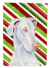Load image into Gallery viewer, Great Dane Candy Cane Holiday Christmas  Garden Flag – Decorative Outdoor Yard Flag