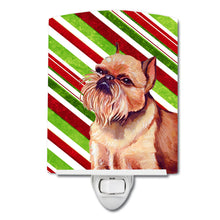 Load image into Gallery viewer, Brussels Griffon Candy Cane Holiday Christmas Ceramic Night Light LH9224CNL