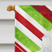 Load image into Gallery viewer, Westie Candy Cane Holiday Christmas  Flag Canvas House Size