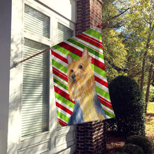 Load image into Gallery viewer, Silky Terrier Candy Cane Holiday Christmas  Flag Canvas House Size