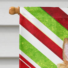 Load image into Gallery viewer, Silky Terrier Candy Cane Holiday Christmas  Flag Canvas House Size