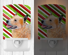 Load image into Gallery viewer, Australian Cattle Dog Candy Cane Holiday Christmas Ceramic Night Light LH9227CNL