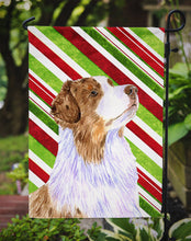 Load image into Gallery viewer, Australian Shepherd Candy Cane Holiday Christmas  Garden Flag – Decorative Outdoor Yard Flag