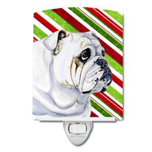 Load image into Gallery viewer, Bulldog English Candy Cane Holiday Christmas Ceramic Night Light LH9229CNL