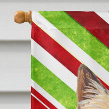 Load image into Gallery viewer, Cairn Terrier Candy Cane Holiday Christmas  Flag Canvas House Size