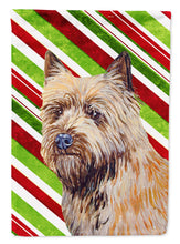 Load image into Gallery viewer, Cairn Terrier Candy Cane Holiday Christmas  Flag Canvas House Size