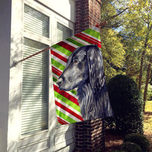 Load image into Gallery viewer, Flat Coated Retriever Candy Cane Holiday Christmas  Flag Canvas House Size