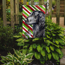 Load image into Gallery viewer, Flat Coated Retriever Candy Cane Holiday Christmas  Garden Flag – Decorative Outdoor Yard Flag
