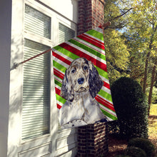 Load image into Gallery viewer, English Setter Candy Cane Holiday Christmas  Flag Canvas House Size