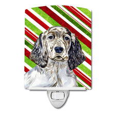 Load image into Gallery viewer, English Setter Candy Cane Holiday Christmas Ceramic Night Light LH9232CNL
