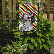 Load image into Gallery viewer, English Setter Candy Cane Holiday Christmas  Garden Flag – Decorative Outdoor Yard Flag