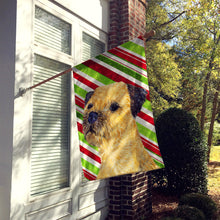 Load image into Gallery viewer, Border Terrier Candy Cane Holiday Christmas  Flag Canvas House Size