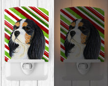 Load image into Gallery viewer, Cavalier Spaniel Candy Cane Holiday Christmas Ceramic Night Light LH9234CNL
