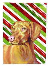 Load image into Gallery viewer, Vizsla Candy Cane Holiday Christmas  Flag Canvas House Size