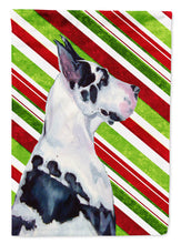 Load image into Gallery viewer, Great Dane Candy Cane Holiday Christmas  Flag Canvas House Size