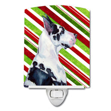 Load image into Gallery viewer, Great Dane Candy Cane Holiday Christmas Ceramic Night Light LH9236CNL
