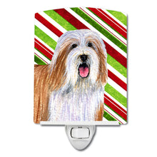 Load image into Gallery viewer, Bearded Collie Candy Cane Holiday Christmas Ceramic Night Light LH9240CNL
