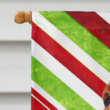 Load image into Gallery viewer, Bloodhound Candy Cane Holiday Christmas  Flag Canvas House Size