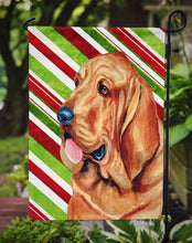 Load image into Gallery viewer, Bloodhound Candy Cane Holiday Christmas  Garden Flag – Decorative Outdoor Yard Flag