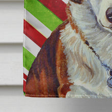 Load image into Gallery viewer, Corgi Candy Cane Holiday Christmas  Flag Canvas House Size