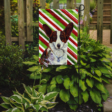 Load image into Gallery viewer, Corgi Candy Cane Holiday Christmas  Garden Flag – Decorative Outdoor Yard Flag