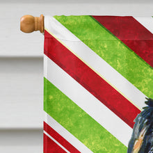 Load image into Gallery viewer, Bernese Mountain Dog Candy Cane Holiday Christmas  Flag Canvas House Size