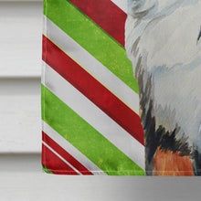 Load image into Gallery viewer, Bernese Mountain Dog Candy Cane Holiday Christmas  Flag Canvas House Size